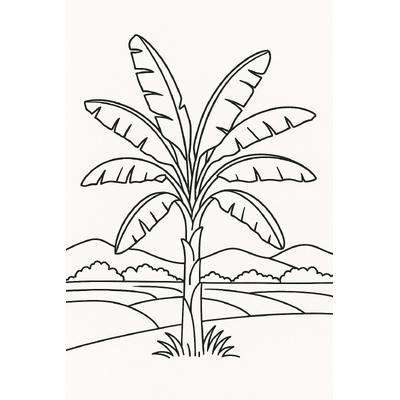 Banana Tree Coloring Pages for Kids – Best Designs 2026