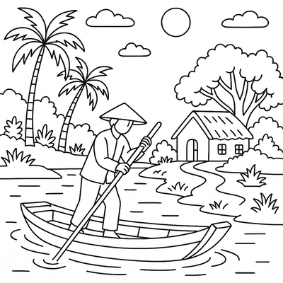 Boatman Coloring Pages for Kids – Cutest Designs 2026