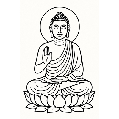 Buddhist Coloring Pages for Kids 2026 – Beautiful Printable PDF