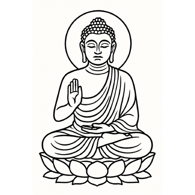 Buddhist Coloring Pages for Kids 2026 – Beautiful Printable PDF