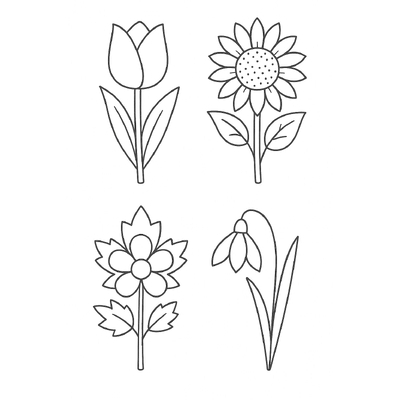 Flower Coloring Pages for Kids 2026 – Cute and Beautiful Designs