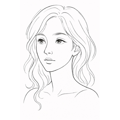 Girl Portrait Coloring Pages 2026 – Creative Coloring Sheets for Kids