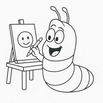Larva Coloring Pages for Kids 2026 – Cute and Free to Download