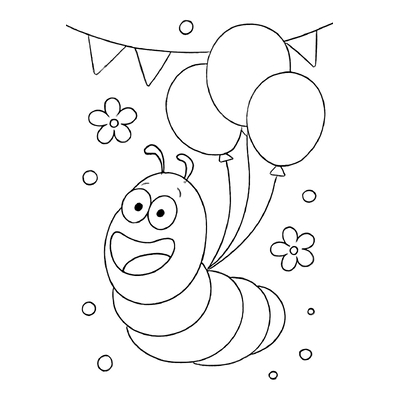 Larva Coloring Pages for Kids 2026 – Cute and Free to Download