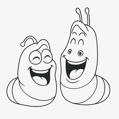 Larva Coloring Pages for Kids 2026 – Cute and Free to Download