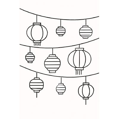 Tet Lantern Coloring Pages for Kids – Creative Fun 2026