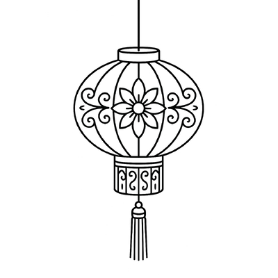 Tet Lantern Coloring Pages for Kids – Creative Fun 2026