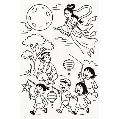 Tet Lantern Coloring Pages for Kids – Creative Fun 2026