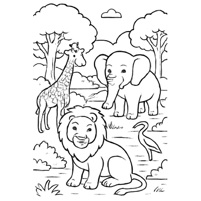 Zoo Animal Coloring Pages for Kids – Explore the Animal World 2026