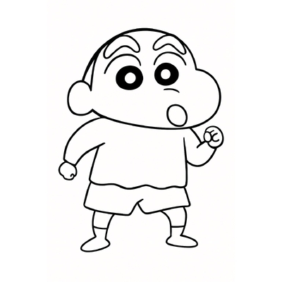 Playful Crayon Shin-chan Coloring Pages for Kids 2026