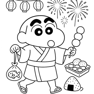 Playful Crayon Shin-chan Coloring Pages for Kids 2026