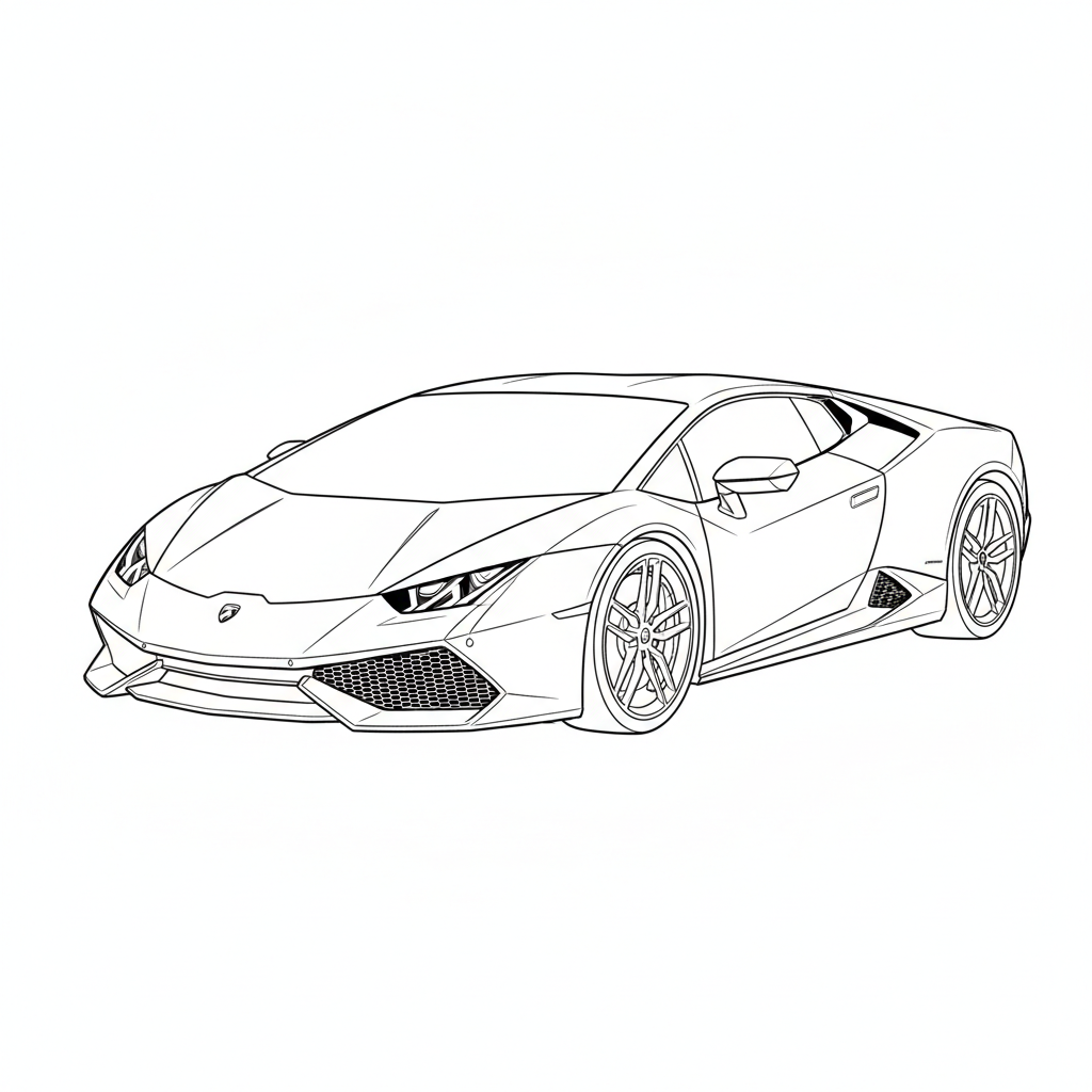 Lamborghini Coloring Pages for Kids – Super Cool 2026 PDF Download